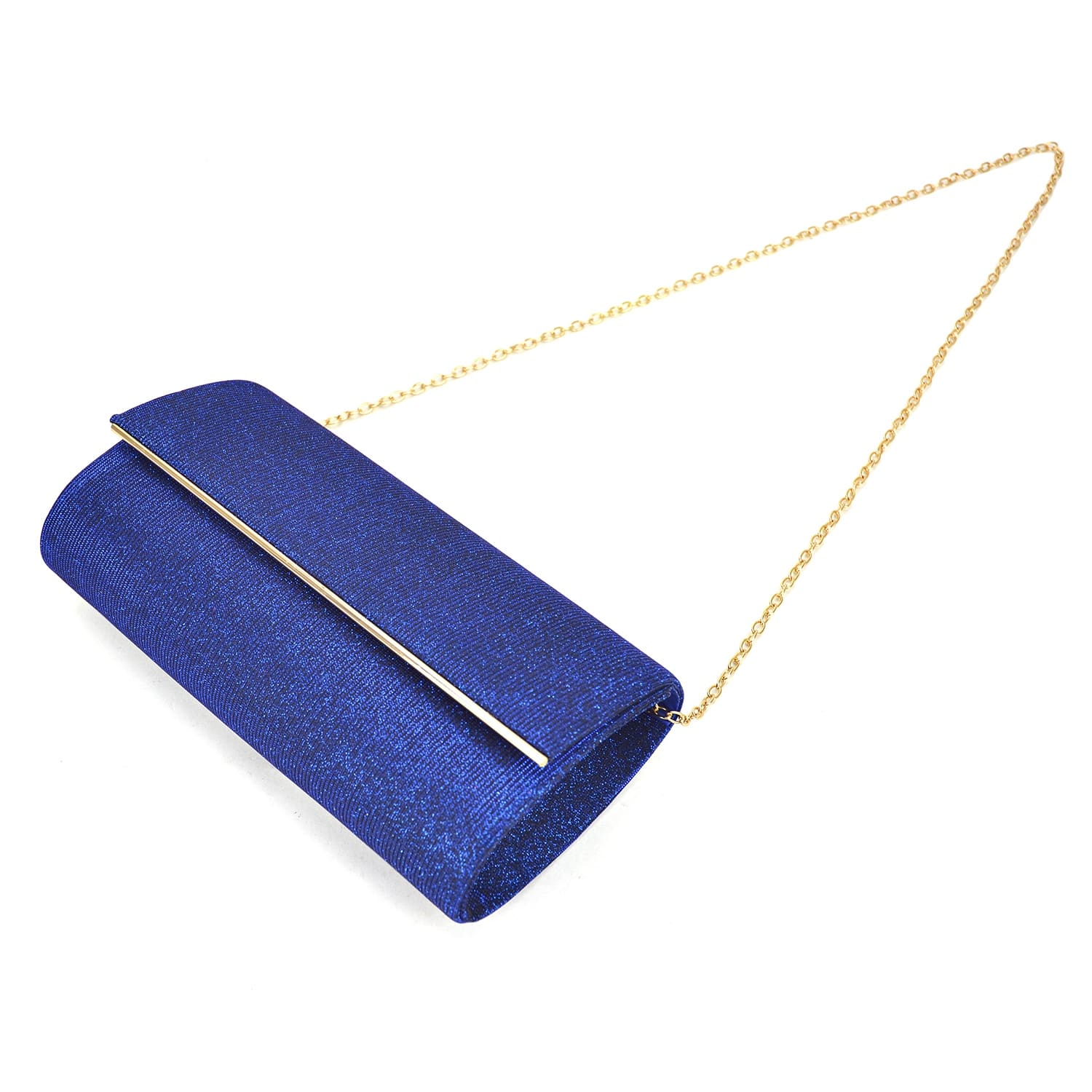 Glitter Clutch with Removable Chain Strap For Women